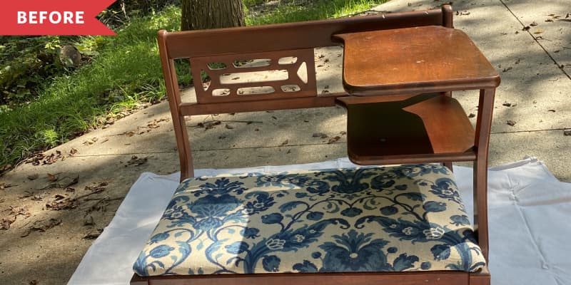 Telephone Bench Redo DIY Telephone Bench Makeover Idea